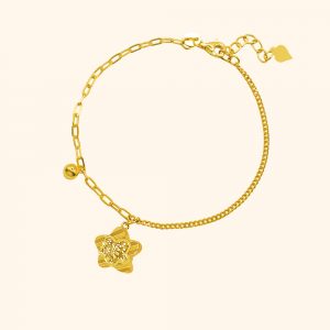999 Gold Flower Bracelet gold jewellery in singapore
