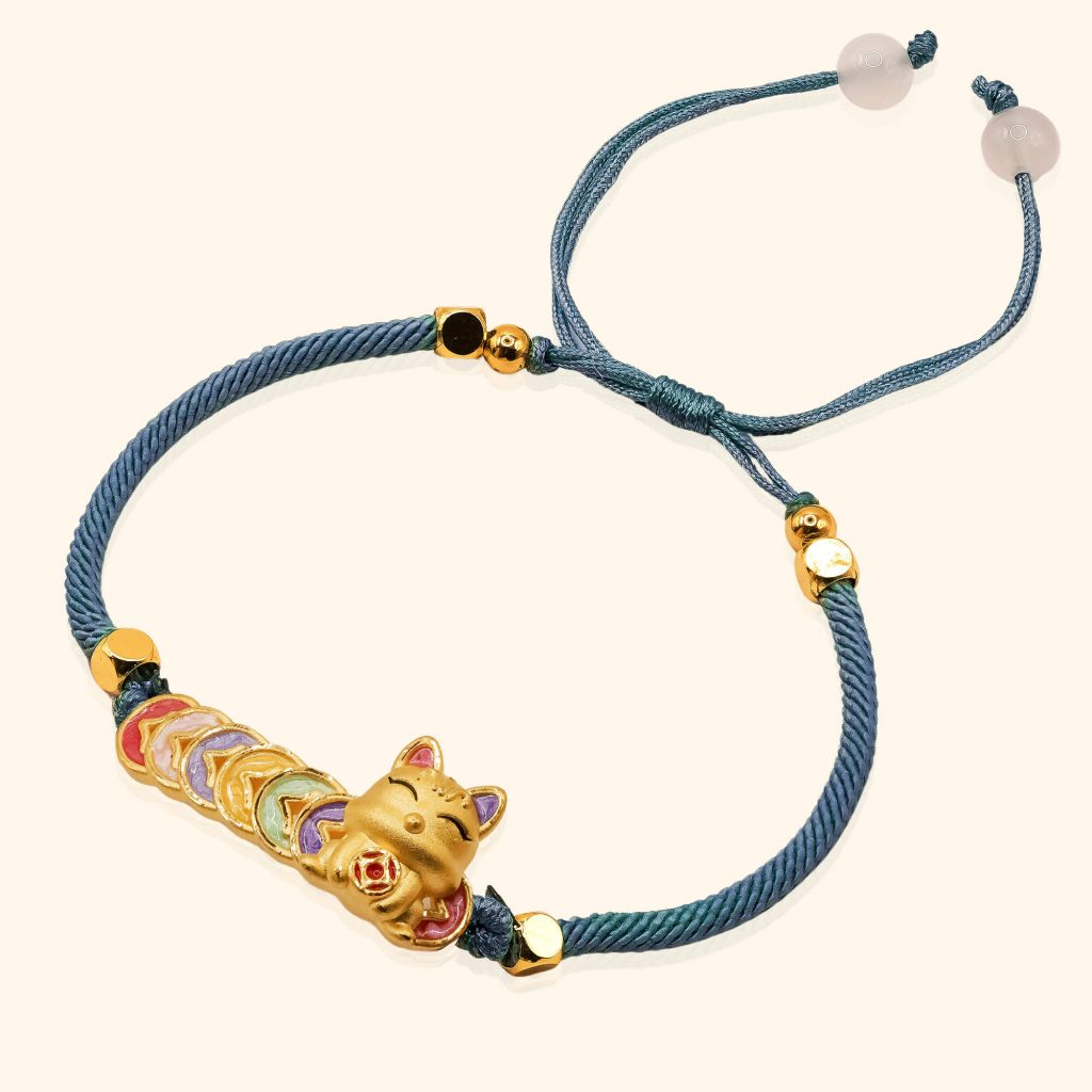 999 gold rope bracelet blue gold jewellery in singapore