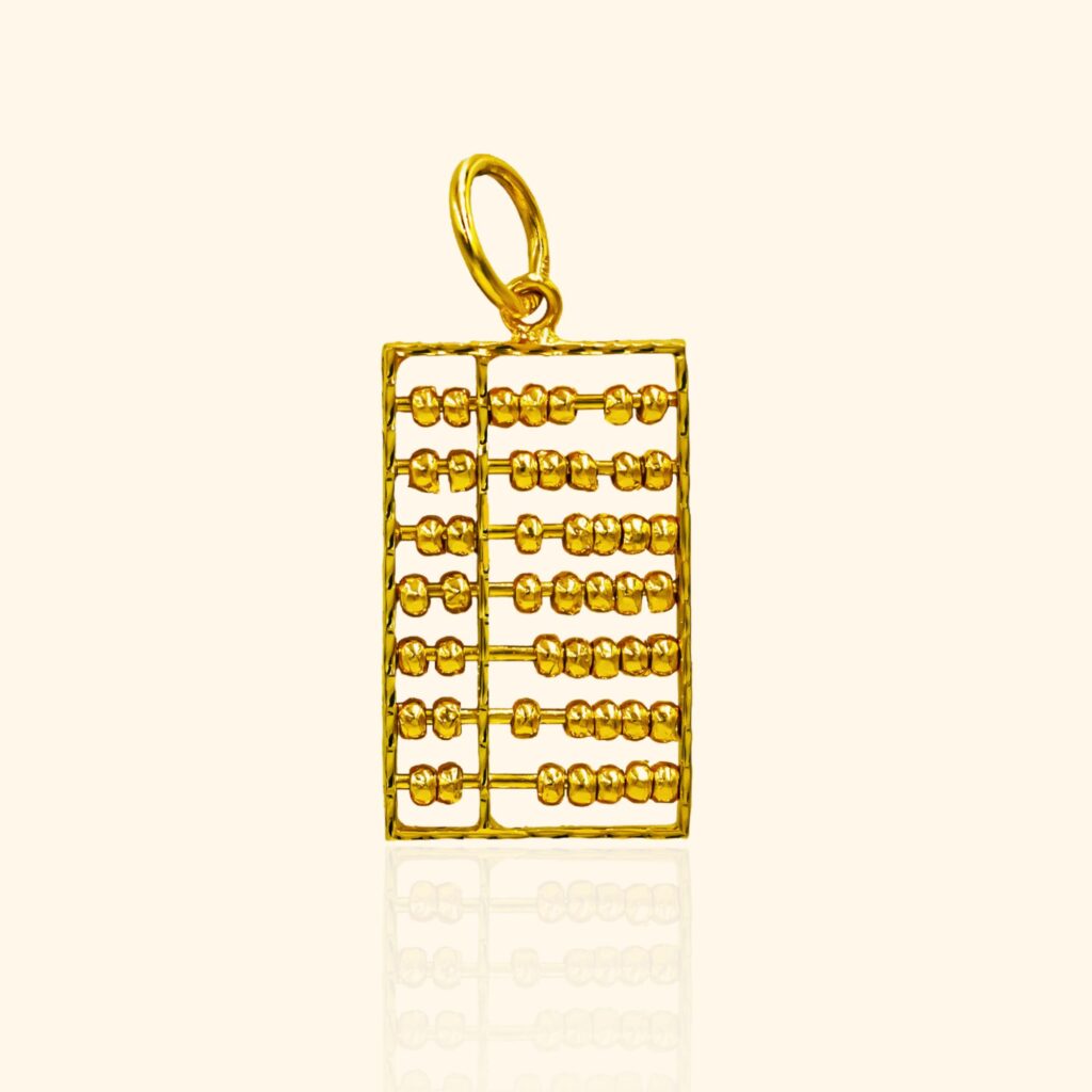 916 Gold Abacus Pendant gold jewellery in singapore