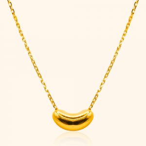 916 Gold Bean Necklace gold jewellery in singapore