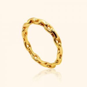 916 Gold Chain Ring gold jewellery in singapore