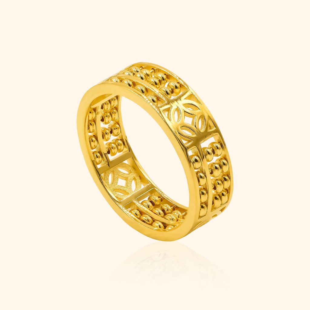 916 Gold Coin Abacus Ring gold jewellery in singapore