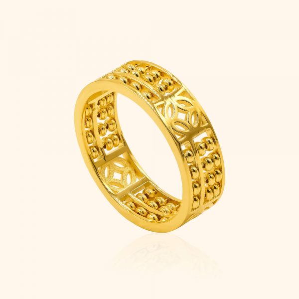 916 Gold Coin Abacus Ring gold jewellery in singapore