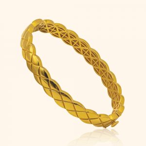 916 Gold Crunch Bangle gold jewellery in singapore