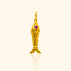 916 Gold Fortune Fish Pendant gold jewellery in singapore