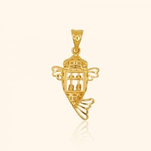 916 Gold Koi Abacus Pendant gold jewellery in singapore