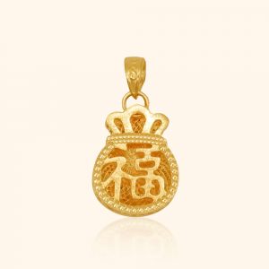 916 Gold Money Bag Pendant gold jewellery in singapore