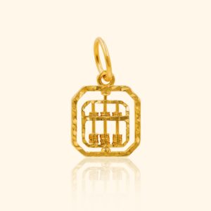 916 Gold Rectangular Pendant gold jewellery in singapore