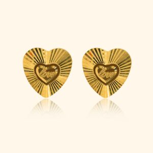 916 Gold Texture Earring gold jewellery in singapore