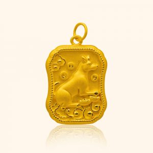 999 Gold Dog Shio Pendant gold jewellery in singapore