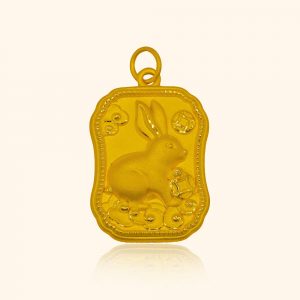 999 Gold Rabbit Shio Pendant gold jewellery in singapore