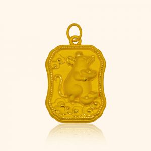 999 Gold Rat Shio Pendant gold jewellery in singapore