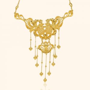 999 Gold Twin Chicken Necklace gold jewellery in singapore