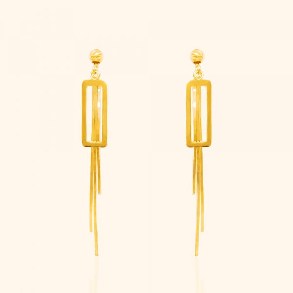 916 Dangling Pin Earring gold jewellery in singapore